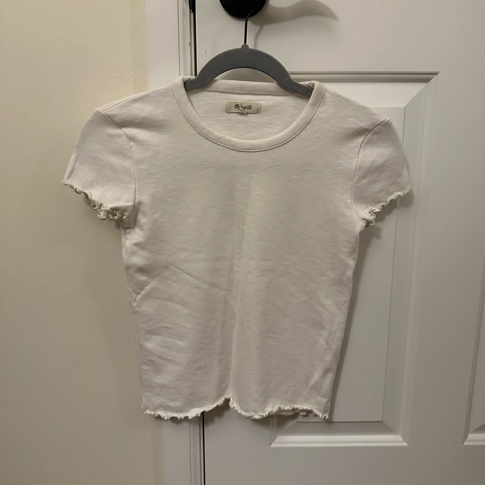 White Madewell Baby Tee Size XS